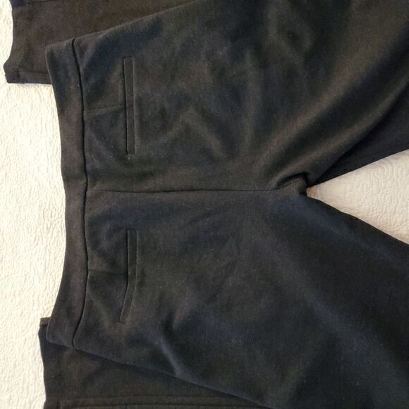 VINCE Pants Womens 10 Flat Front Ponte Knit Black  Stretch Pockets Career‎ - Picture 12 of 12